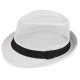 Letní klobouk / slamák unisex bílá